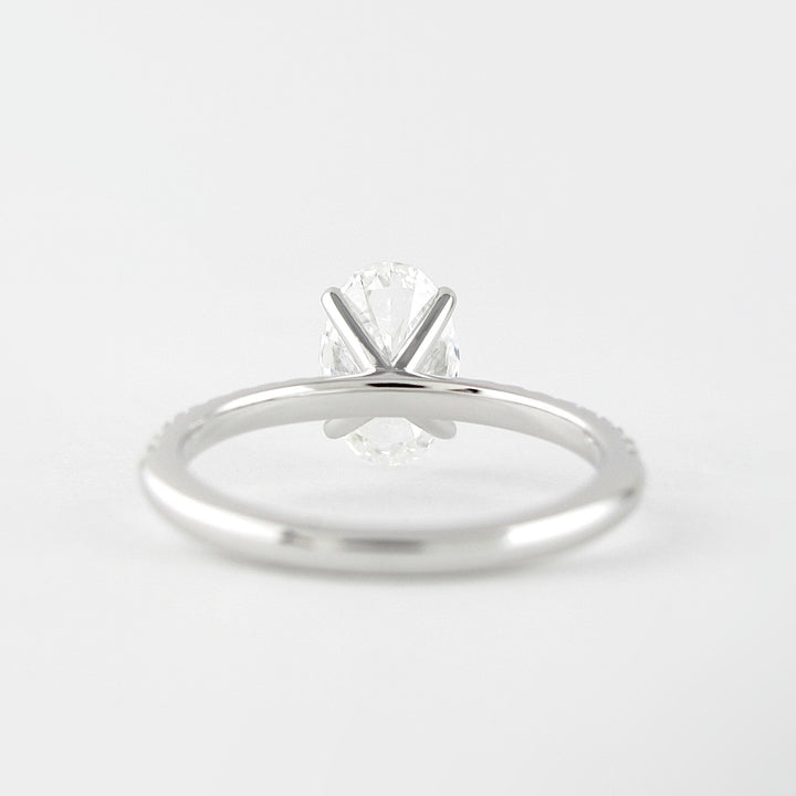 1.91CT Oval Cut Moissanite Solitaire Engagement Ring