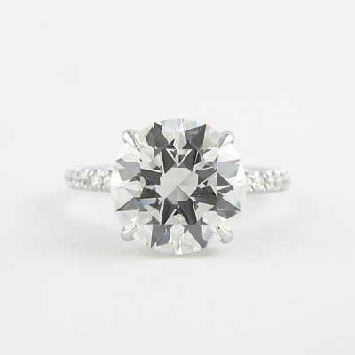 1.50CT Round Cut Hidden Halo Moissanite Diamond Engagement Ring