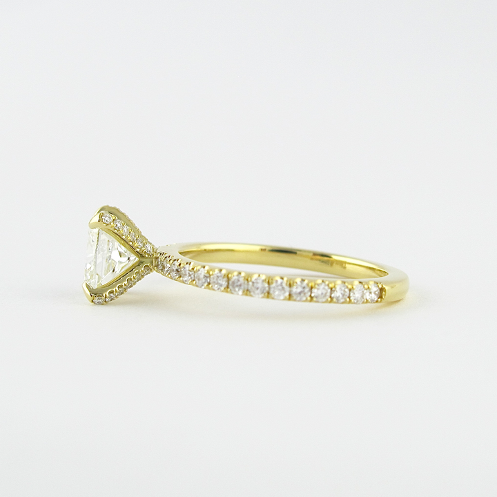 1.20CT Cushion Cut Diamond Prong Setting Moissanite Engagement Ring