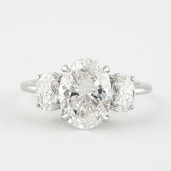 1.91CT Oval Cut Three Stone Moissanite Diamond Engagement Ring For Her