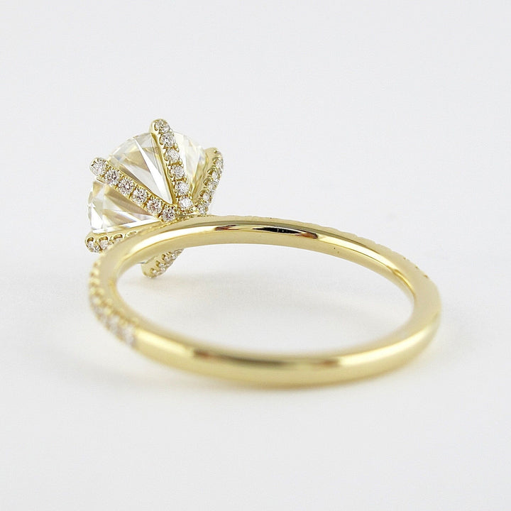 1.90CT Round Cut Diamond Prong Moissanite Engagement Ring