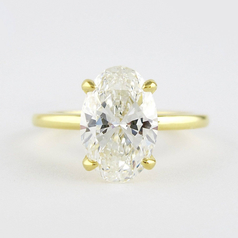 1.33CT Oval Cut Solitaire Moissanite Engagement Ring