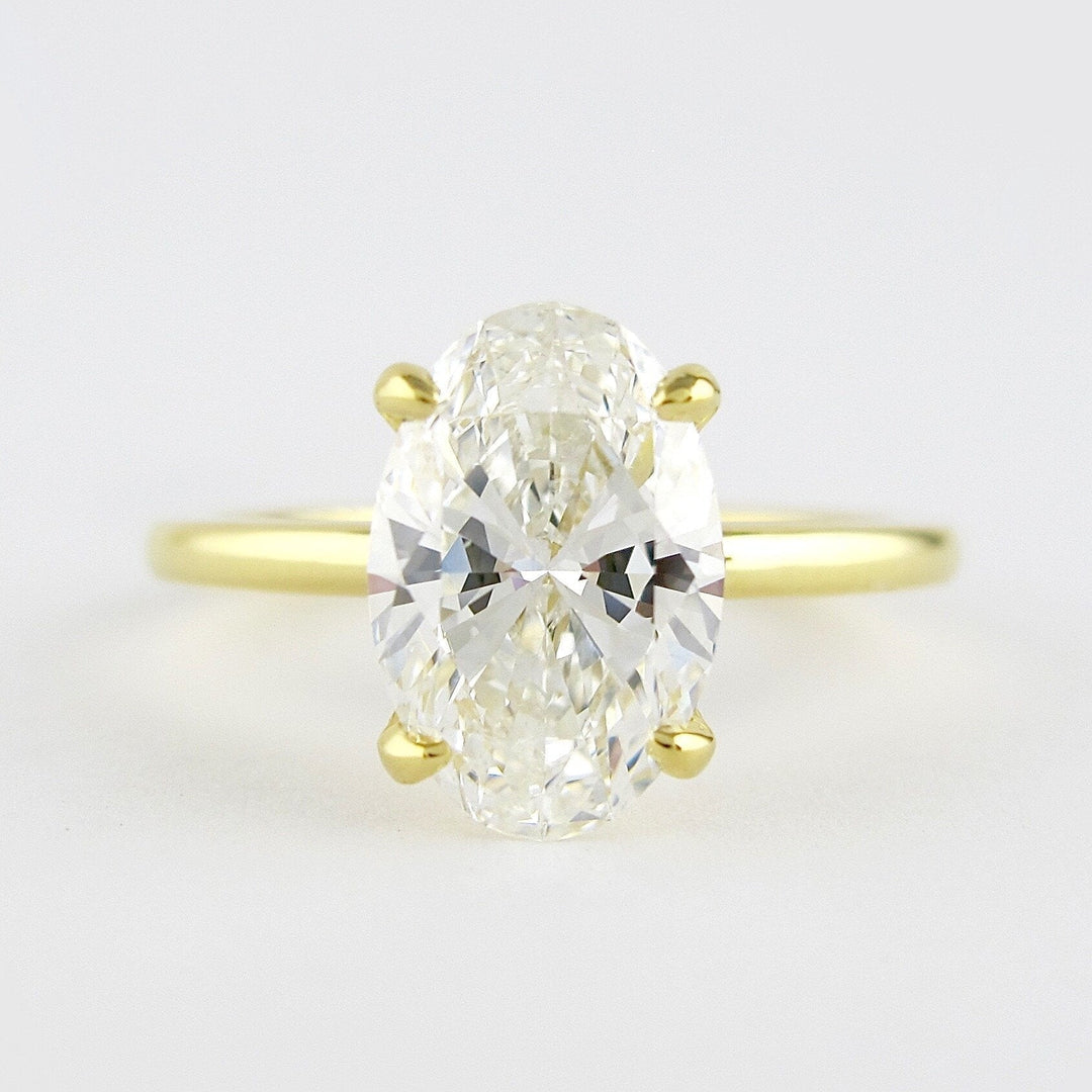 1.33CT Oval Cut Solitaire Moissanite Engagement Ring