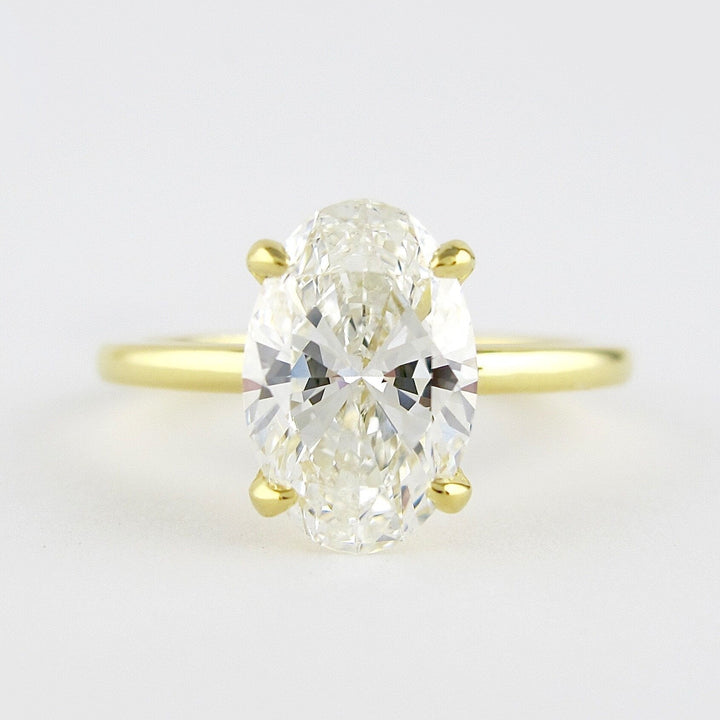 1.33CT Oval Cut Solitaire Moissanite Engagement Ring