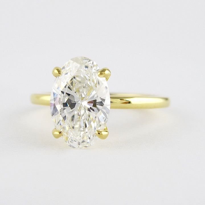 1.33CT Oval Cut Solitaire Moissanite Engagement Ring