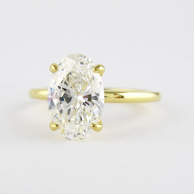1.33CT Oval Cut Solitaire Moissanite Engagement Ring