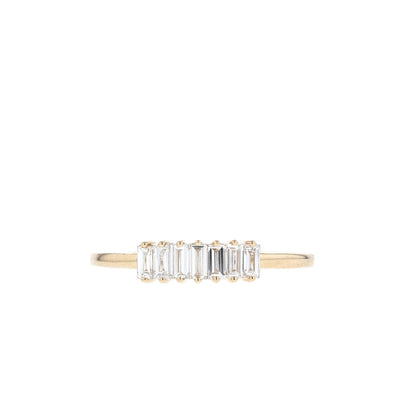 0.42CT Emerald Cut Moissanite Diamond Wedding Band