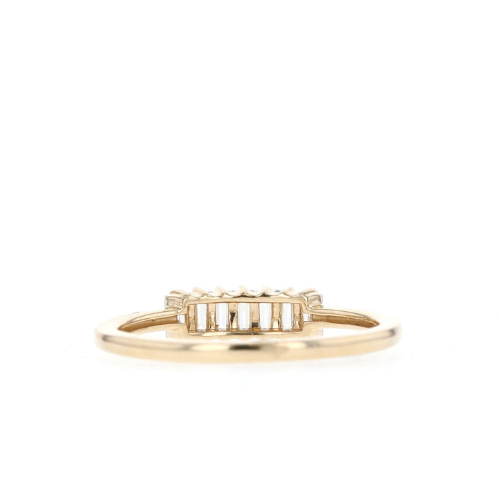 0.42CT Emerald Cut Moissanite Diamond Wedding Band