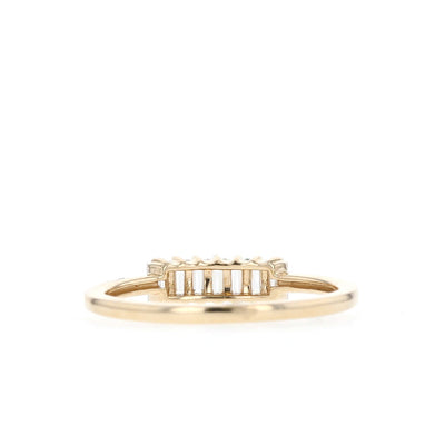 0.42CT Emerald Cut Moissanite Diamond Wedding Band