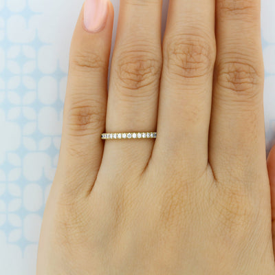 Round Brilliant Cut Full Eternity Wedding Band