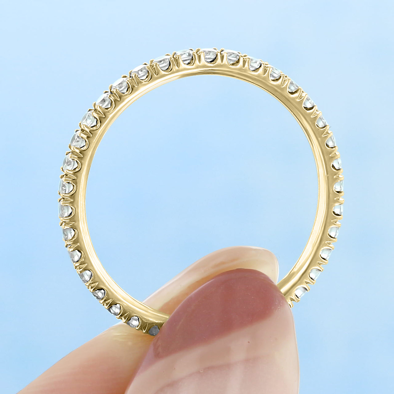 Round Brilliant Cut Full Eternity Wedding Band