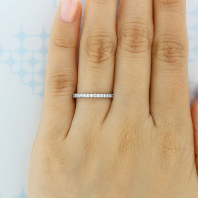 Round Brilliant Cut Full Eternity Wedding Band