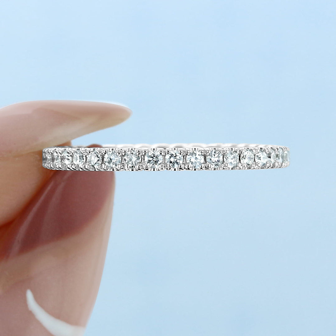 Round Brilliant Cut Full Eternity Wedding Band
