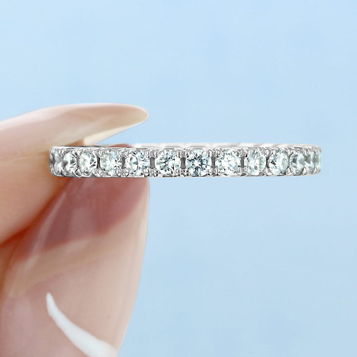 Round Brilliant Cut Full Eternity Wedding Band