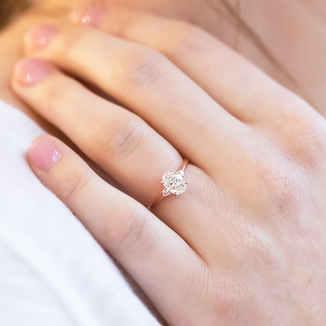 1.33CT Oval Cut Diamond Moissanite Engagement Ring