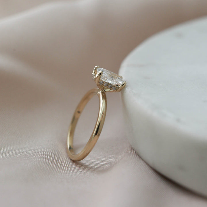 1.70CT Radiant Cut Hidden Halo Moissanite Diamond Engagement Ring