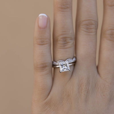 0.12ct Round Brilliant Cut Moissanite Unique Eternity Diamond Wedding Band