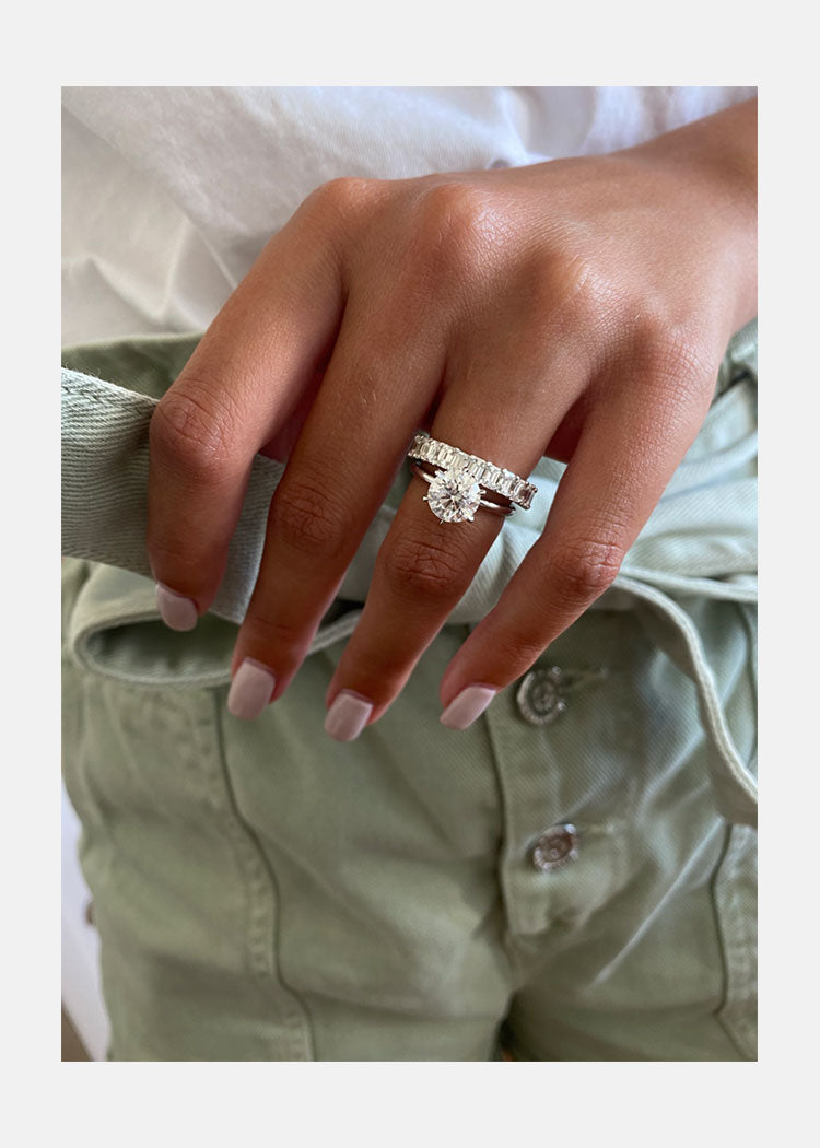  1.50ct Round Brilliant Cut Solitaire Moissanite 14K Gold Diamond Engagement Ring