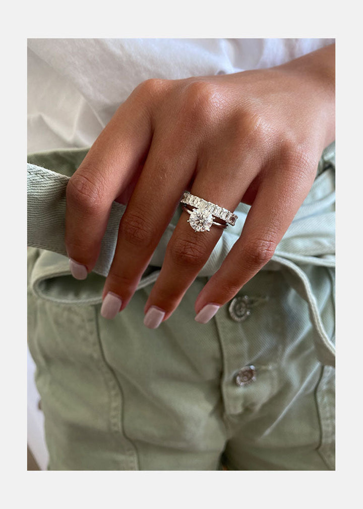  1.50ct Round Brilliant Cut Solitaire Moissanite 14K Gold Diamond Engagement Ring