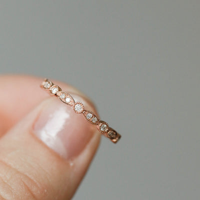 0.18ct Round Brilliant Cut Unique Moissanite Full Eternity Wedding Band