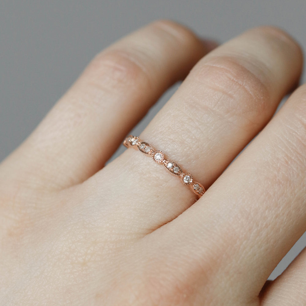 0.18ct Round Brilliant Cut Unique Moissanite Full Eternity Wedding Band