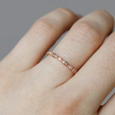 0.18ct Round Brilliant Cut Unique Moissanite Full Eternity Wedding Band