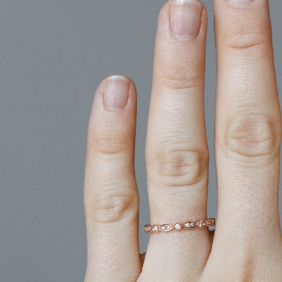 0.18ct Round Brilliant Cut Unique Moissanite Full Eternity Wedding Band