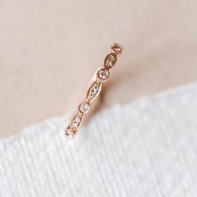 0.18ct Round Brilliant Cut Unique Moissanite Full Eternity Wedding Band