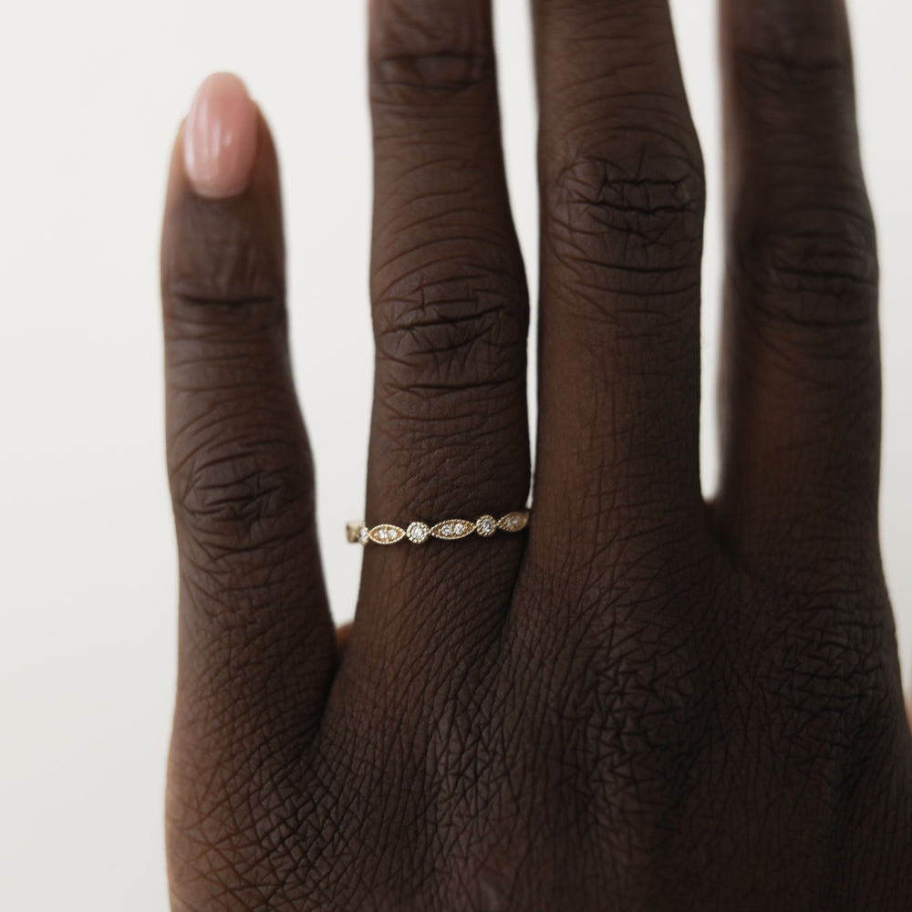 0.11ct Round Brilliant Cut Unique Moissanite Diamond Full Eternity Wedding Band