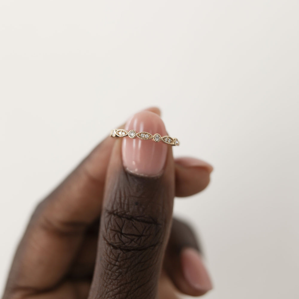 0.11ct Round Brilliant Cut Unique Moissanite Diamond Full Eternity Wedding Band