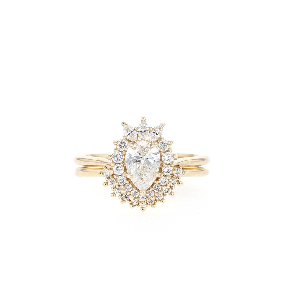 0.08ct Round brilliant Moissanite Unique Curve Diamond Wedding Band