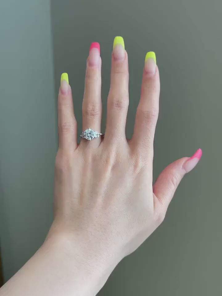 Round Diamond Solitaire Moissanite Engagement Ring