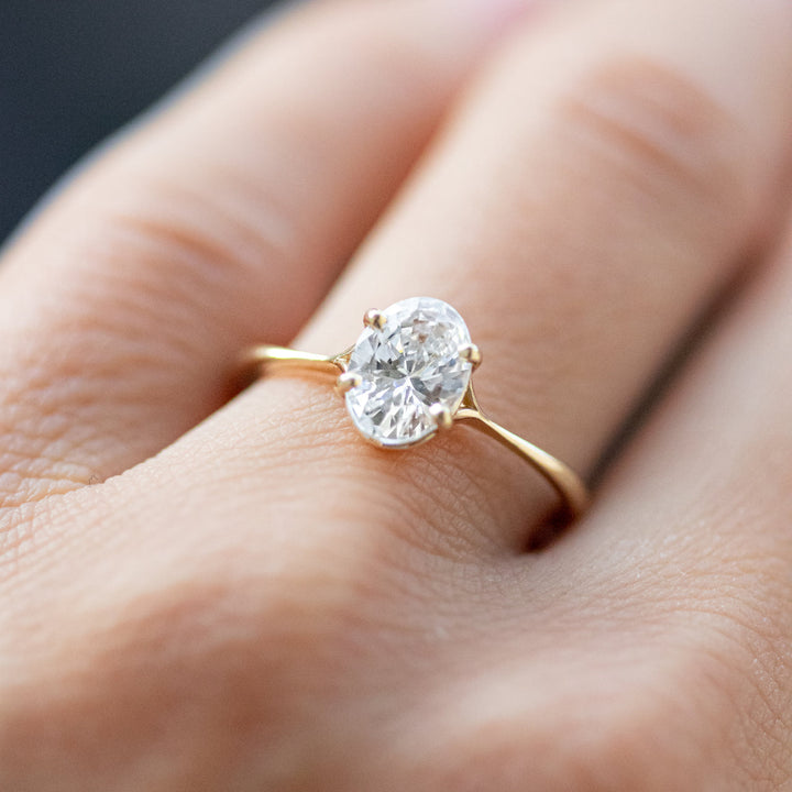 2.72 CT Oval Cut Moissanite Engagement Ring