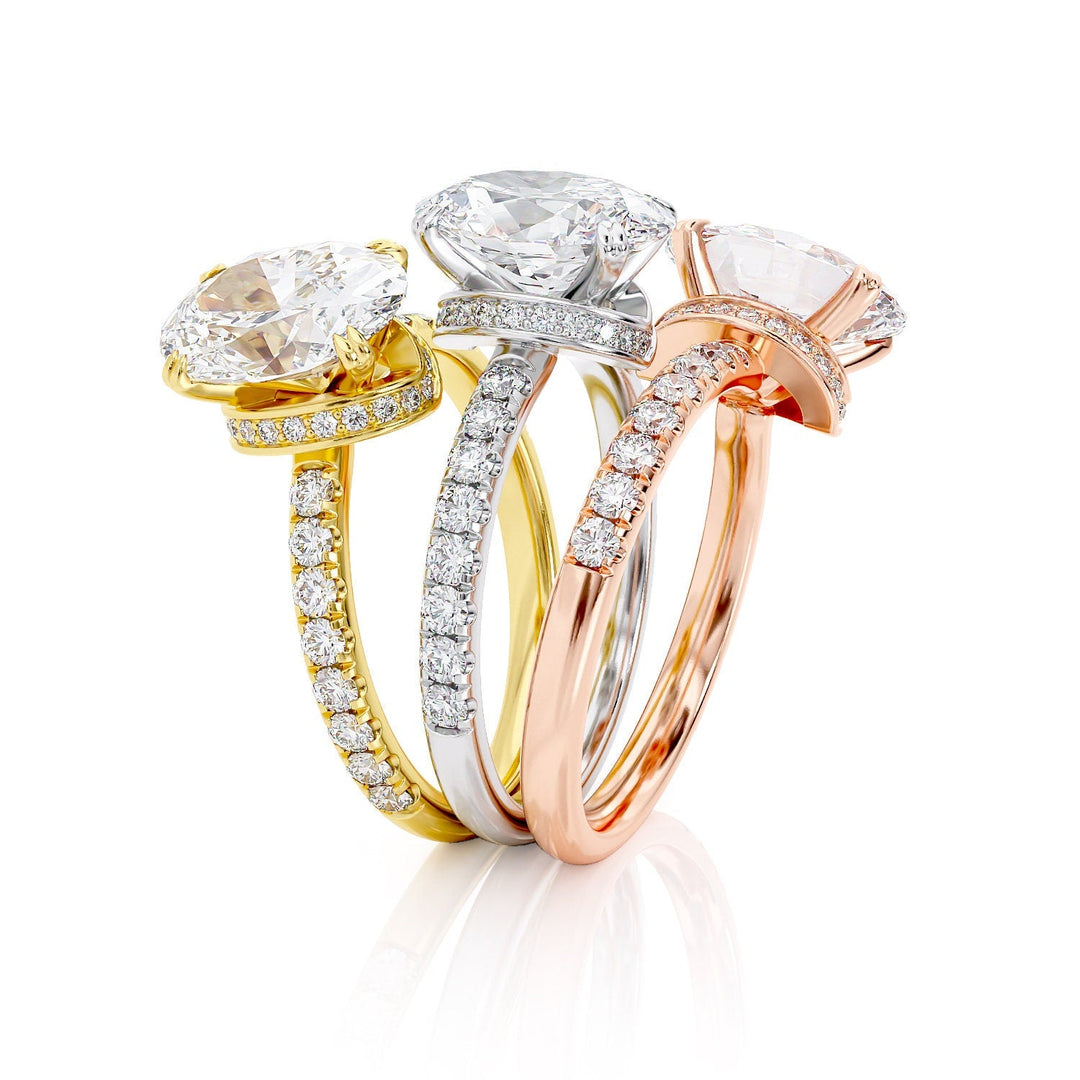 2 CT Oval cut Moissanite Wedding Ring