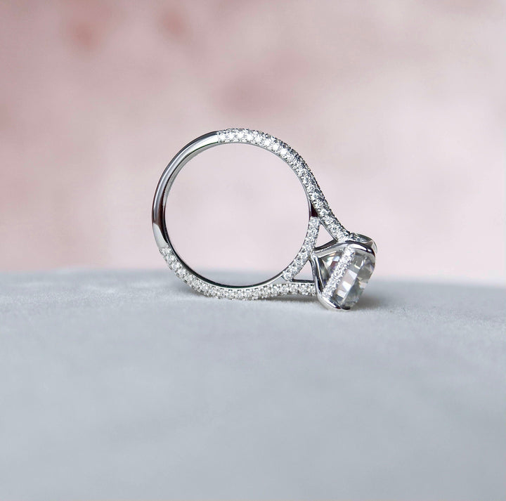 6 CT Cushion Cut Moissanite Engagement Ring