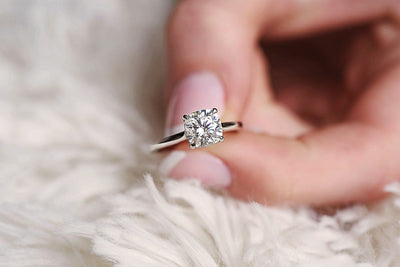 2 CT Cushion Cut Moissanite Wedding Ring