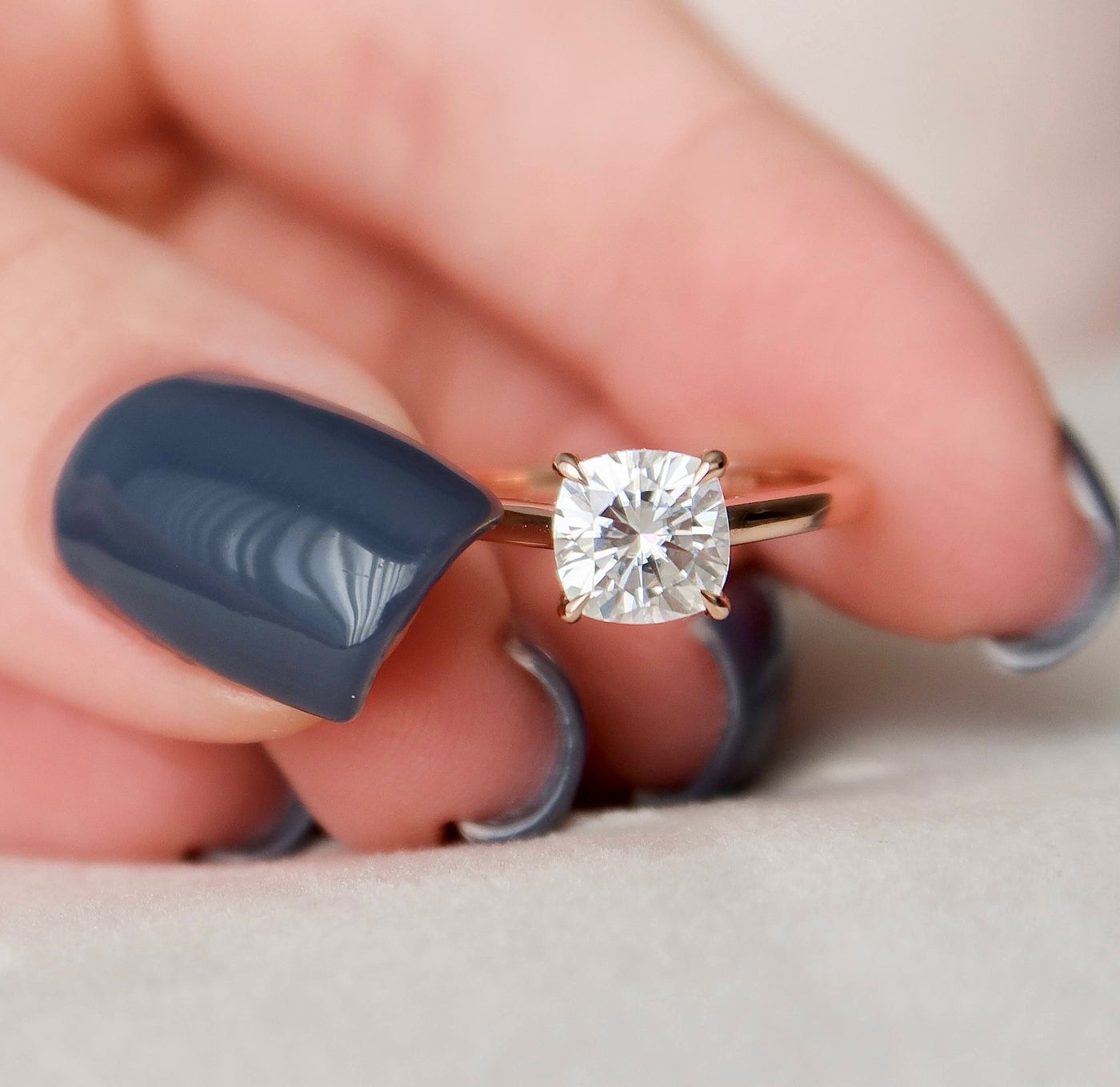 2 CT Cushion Cut Moissanite Wedding Ring