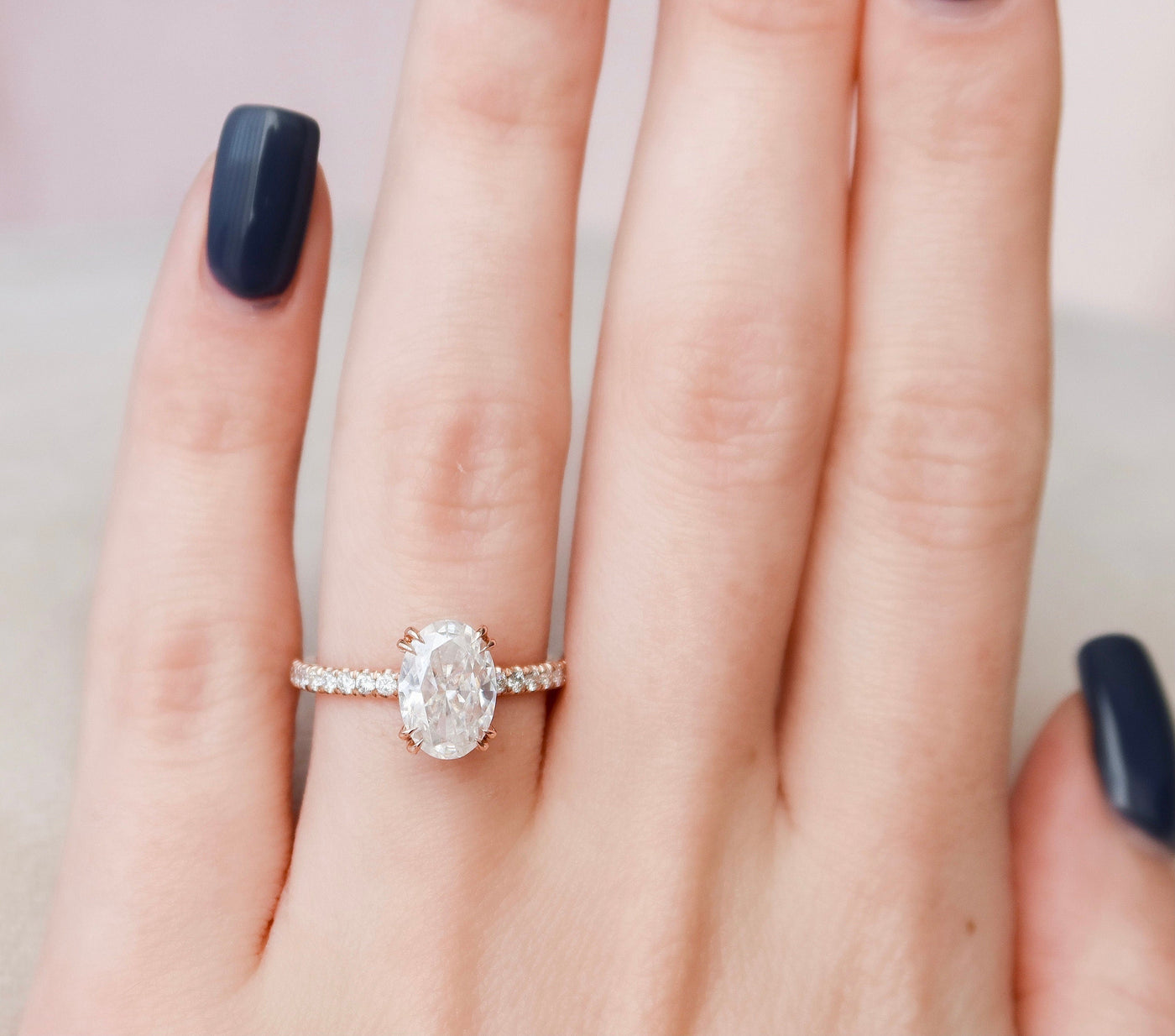 2 CT Oval cut Moissanite Wedding Ring