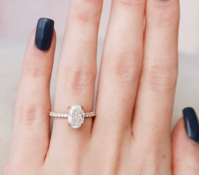 2 CT Oval cut Moissanite Wedding Ring