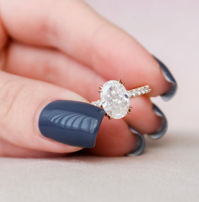 2 CT Oval cut Moissanite Wedding Ring