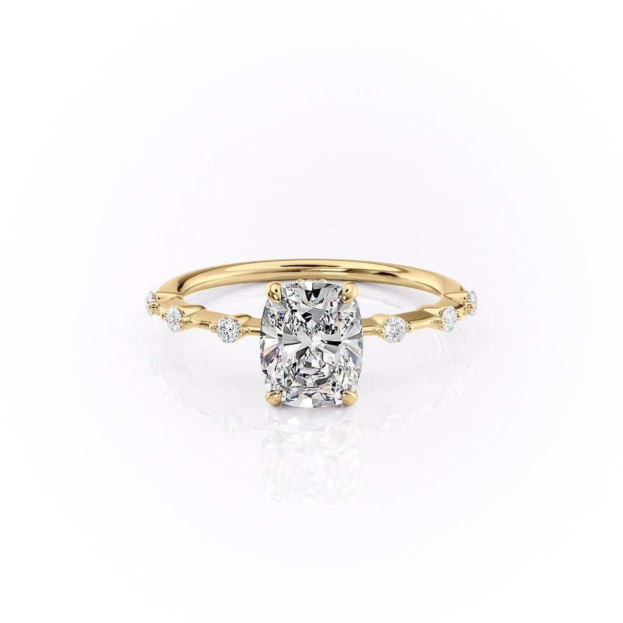 2 CT Cushion Cut Moissanite Engagement Ring