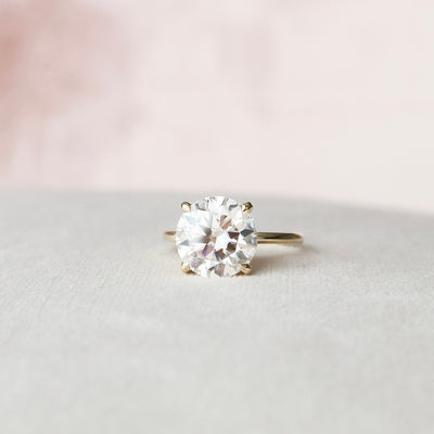 5 CT Round cut Moissanite Engagement Ring