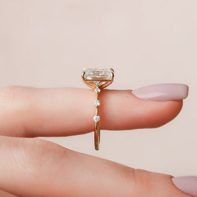 3.50 CT Radiant Cut Moissanite Engagement Ring