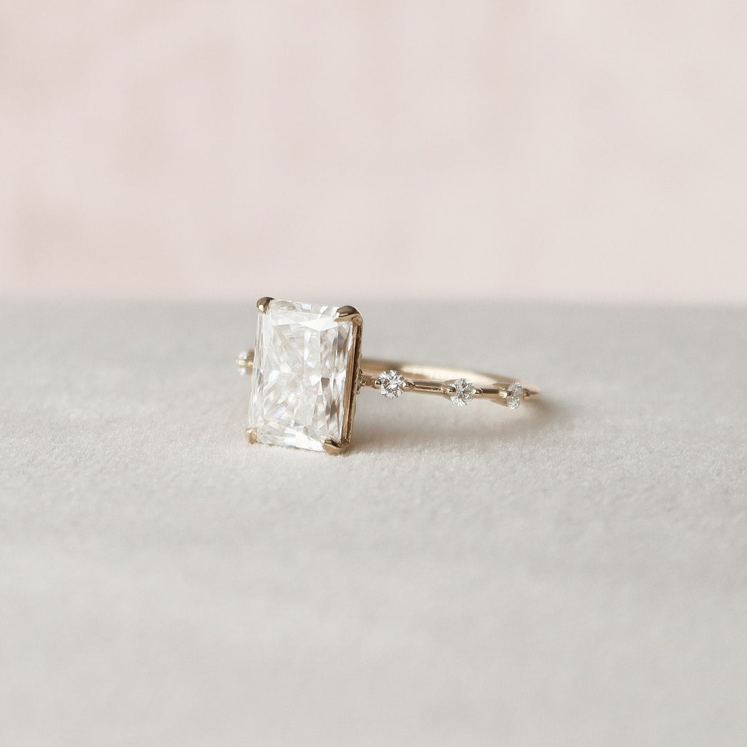3.50 CT Radiant Cut Moissanite Engagement Ring