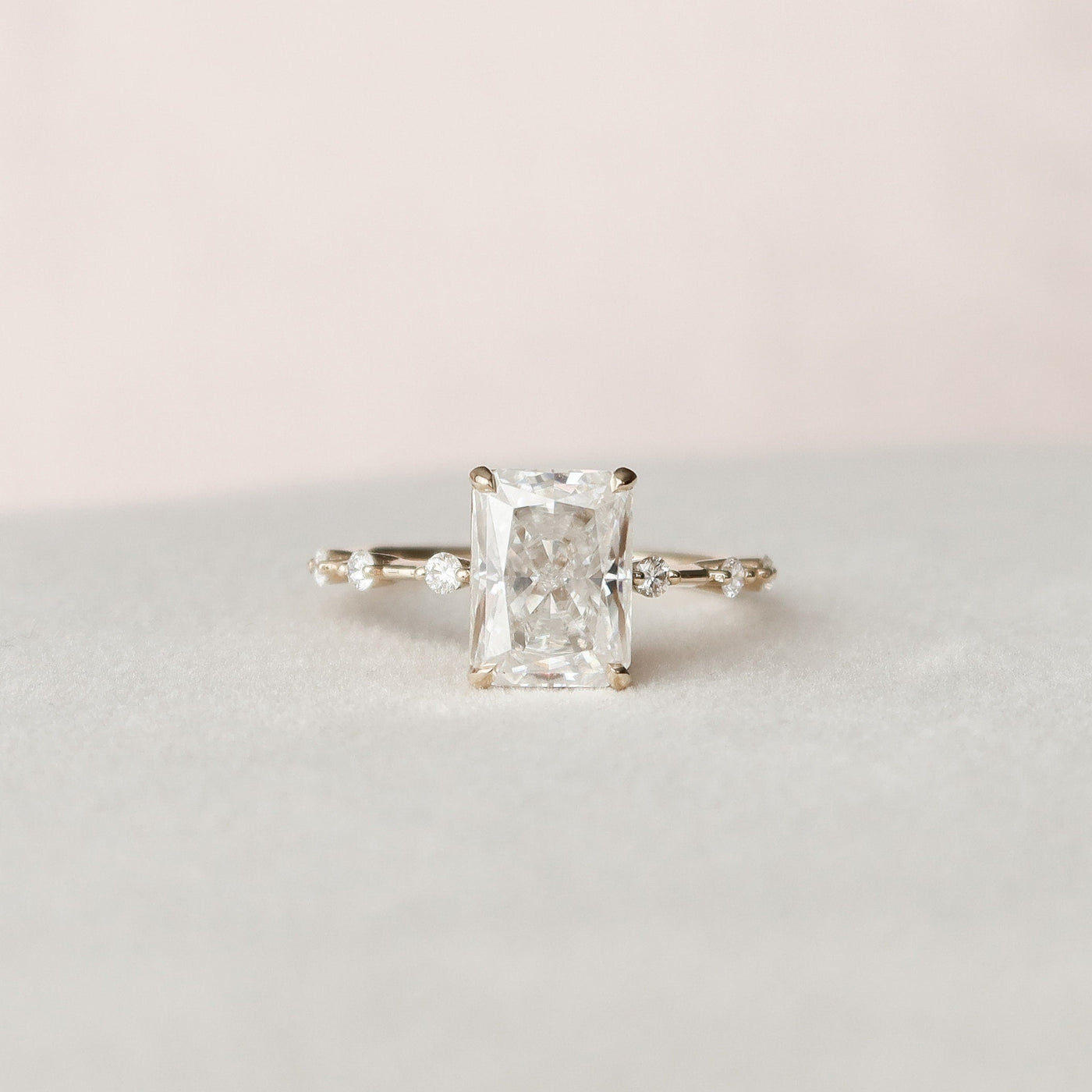 3.50 CT Radiant Cut Moissanite Engagement Ring