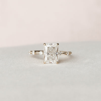 3.50 CT Radiant Cut Moissanite Engagement Ring