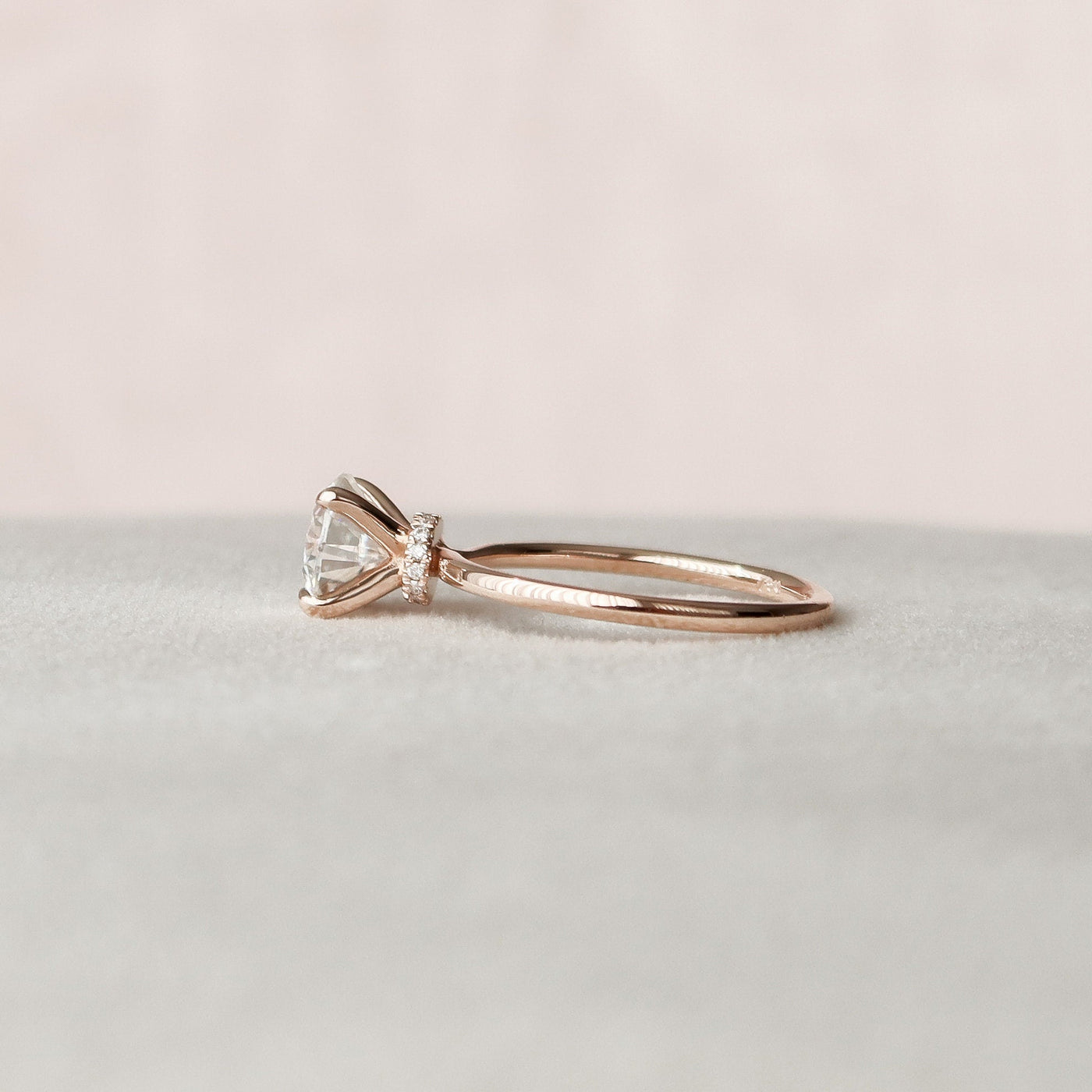 1.50CT Round Cut Solitaire Moissanite Engagement Ring