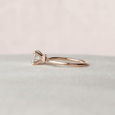 1.50CT Round Cut Solitaire Moissanite Engagement Ring