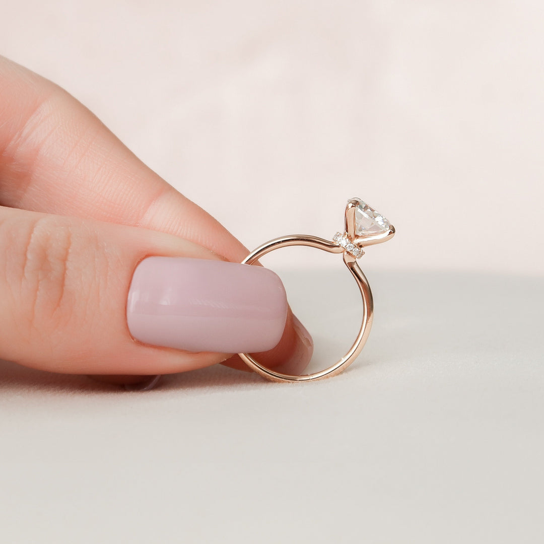 1.50CT Round Cut Solitaire Moissanite Engagement Ring