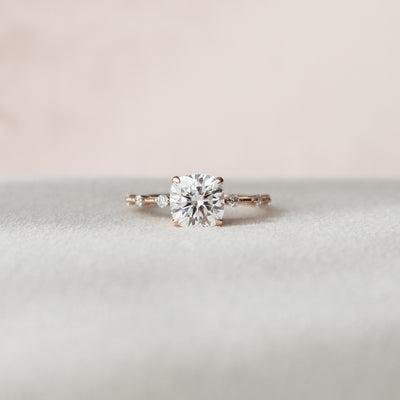 2 CT Cushion Cut Moissanite Engagement Ring